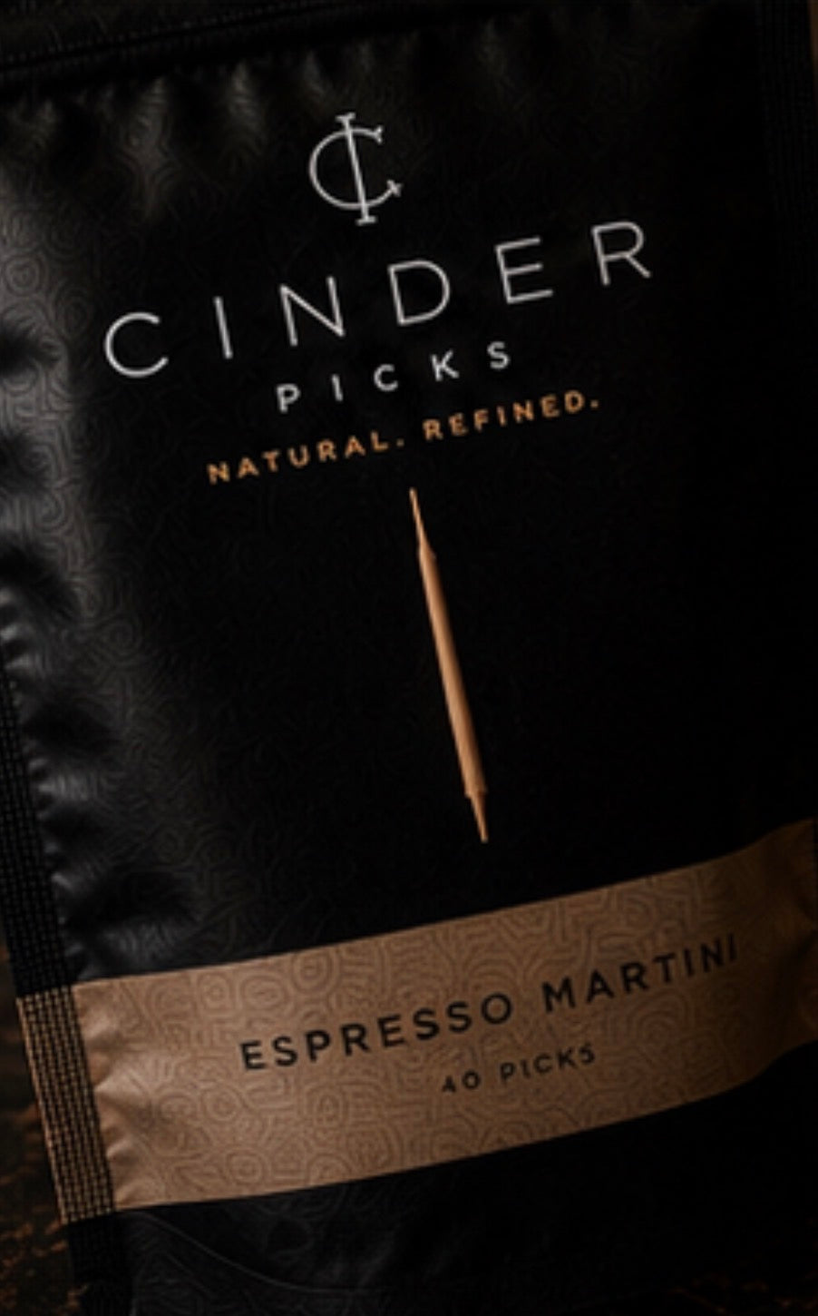Cinder Picks Espresso Martini packaging with brand logo and product name.